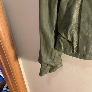 Italian Leather Cropped Jacket